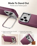 ESR Deep Burgundy Leather iPhone 18 Pro Max Magsafe Case with Stand Made To Stand Out