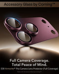 ESR Deep Burgundy iPhone 18 Pro Max Corning Glass Camera Lens Protector Full Camera Coverage.  Total Peace of Mind.