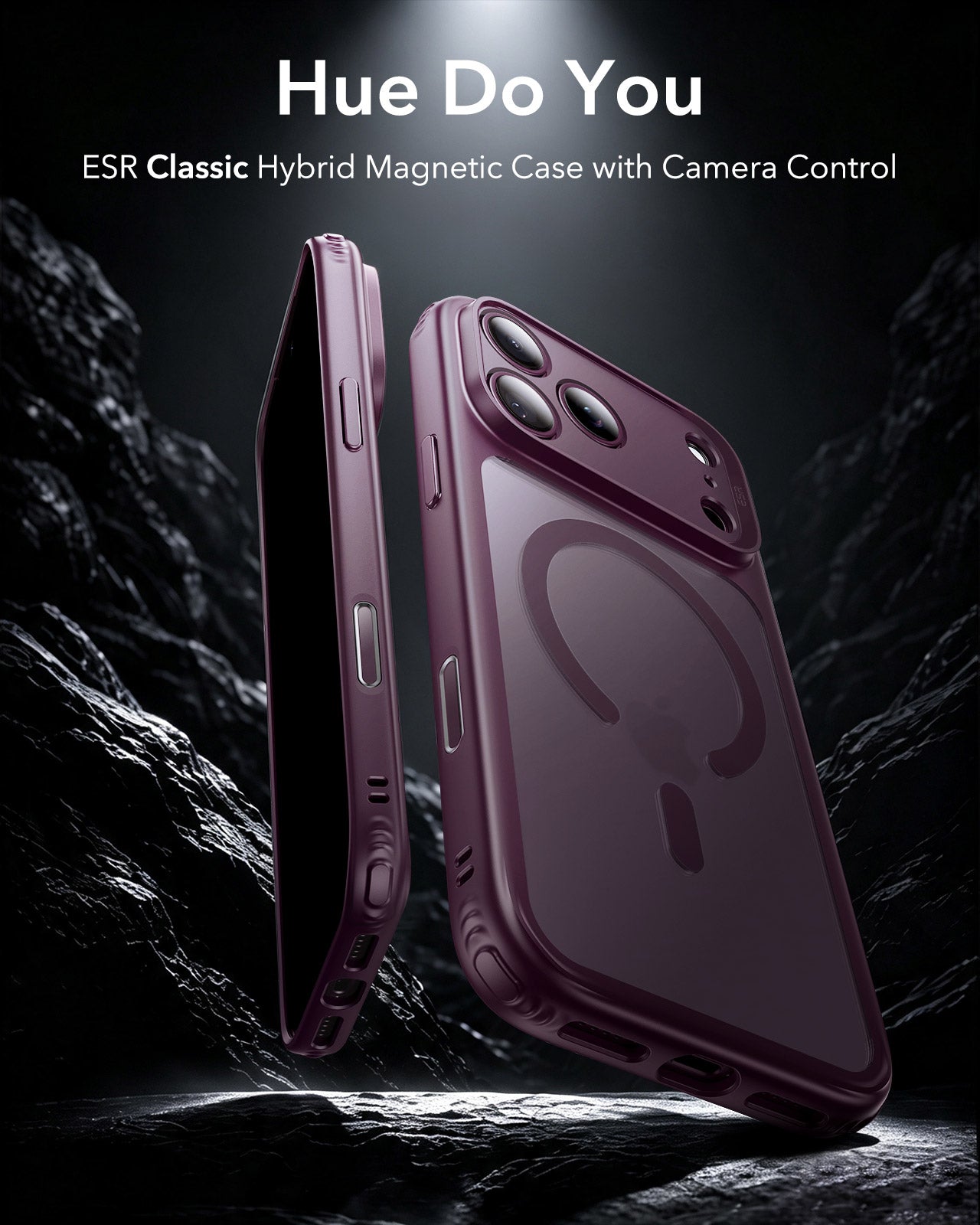 ESR Frosted Deep Burgundy iPhone 18 Pro Max Magsafe Slim Phone Case Hue Do You