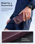 ESR Deep Burgundy iPhone 18 Pro Max Tough Phone Case Magsafe with Stand Made for a Secure Grip