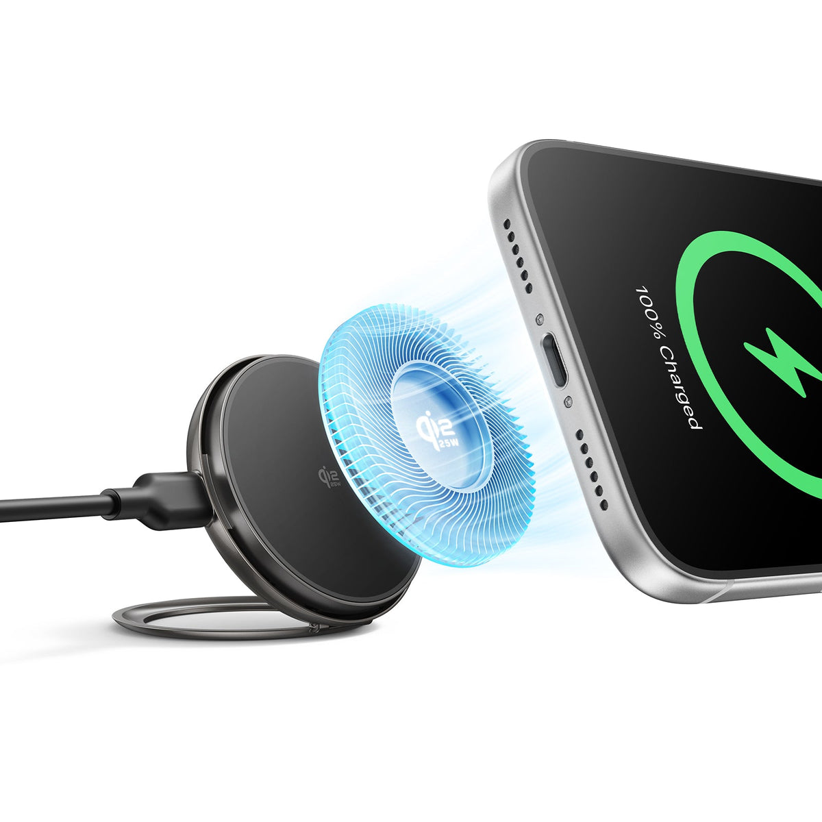 Cyclone 25W Magnetic Charging Pad with CryoBoost - Black - 1 Set