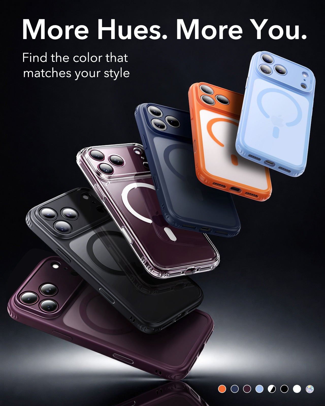 ESR Frosted Blue iPhone 18 Pro Max Magsafe Slim Phone Case More Hues. More You.