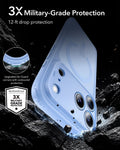 ESR Frosted Misty Blue iPhone 18 Pro Max Magsafe Slim Phone Case 3X Military-Grade Protection