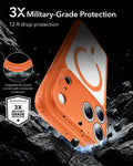 ESR Frosted Orange iPhone 18 Pro Max Magsafe Slim Phone Case 3X Military-Grade Protection