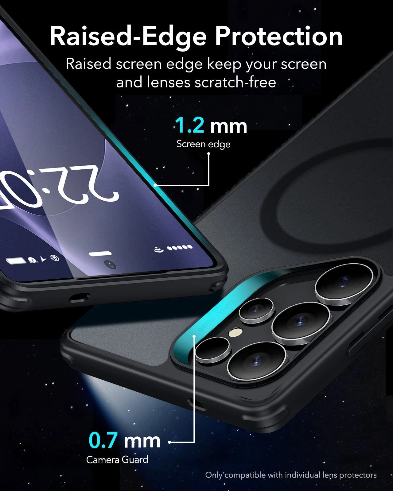 Galaxy S25 Ultra Clear Case with Privacy Screen Protector KF3