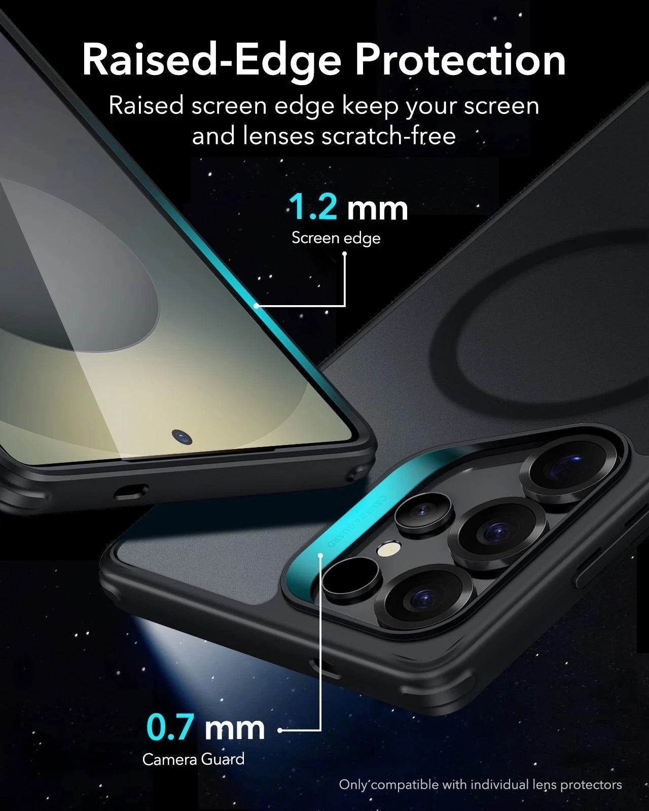 Galaxy S25 Ultra HaloLock Classic Hybrid Case - Frosted Black