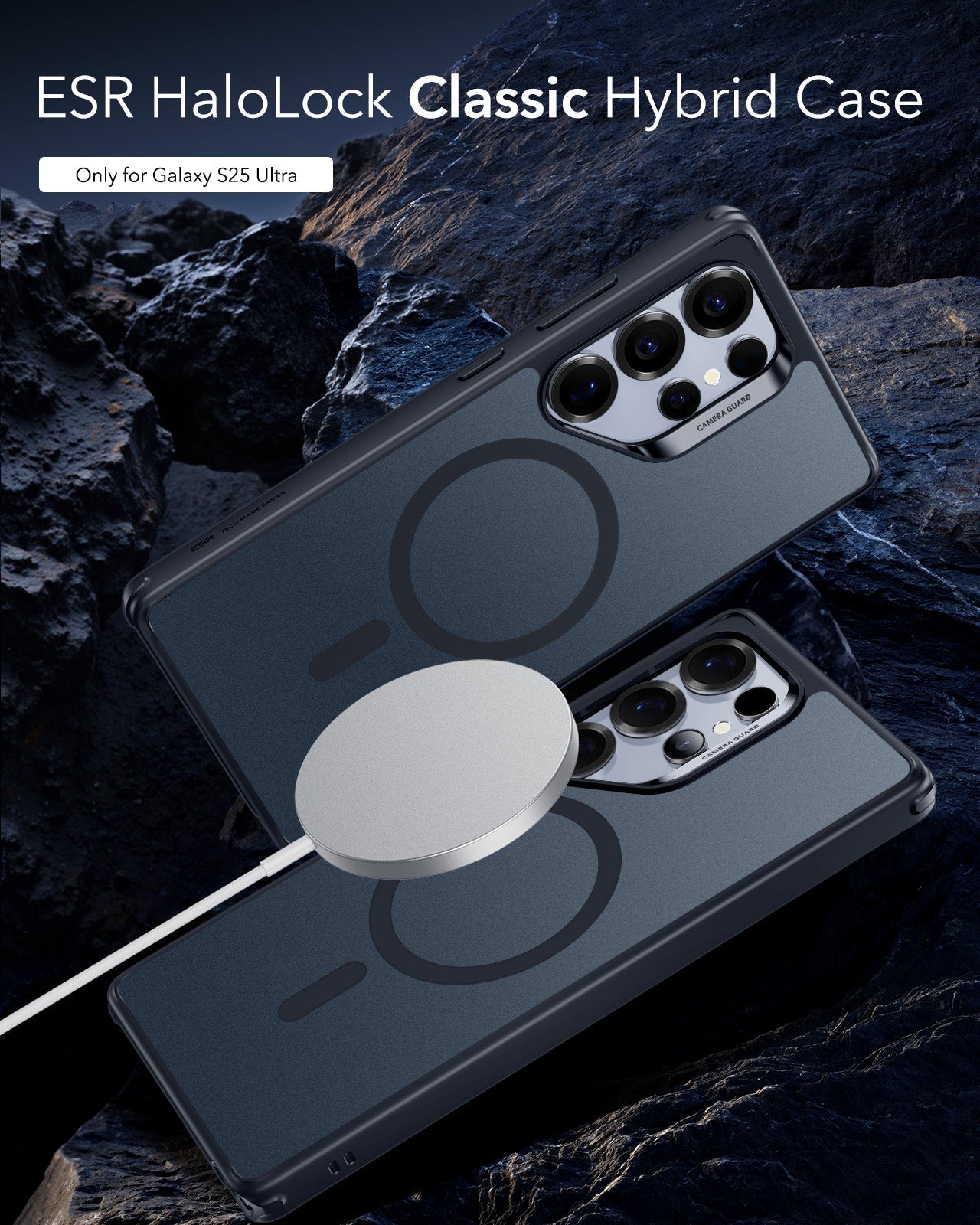Galaxy S25 Ultra HaloLock Classic Hybrid Case - Frosted Blue ESR ESR