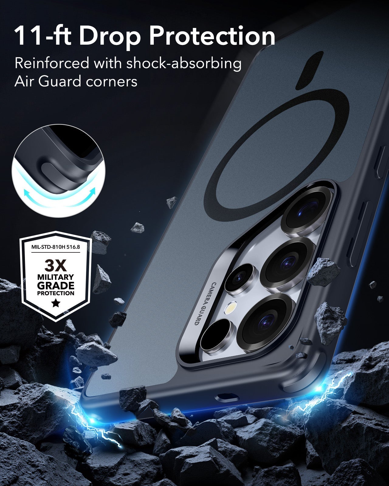 Galaxy S25 Ultra HaloLock Classic Hybrid Case - Frosted Blue ESR ESR