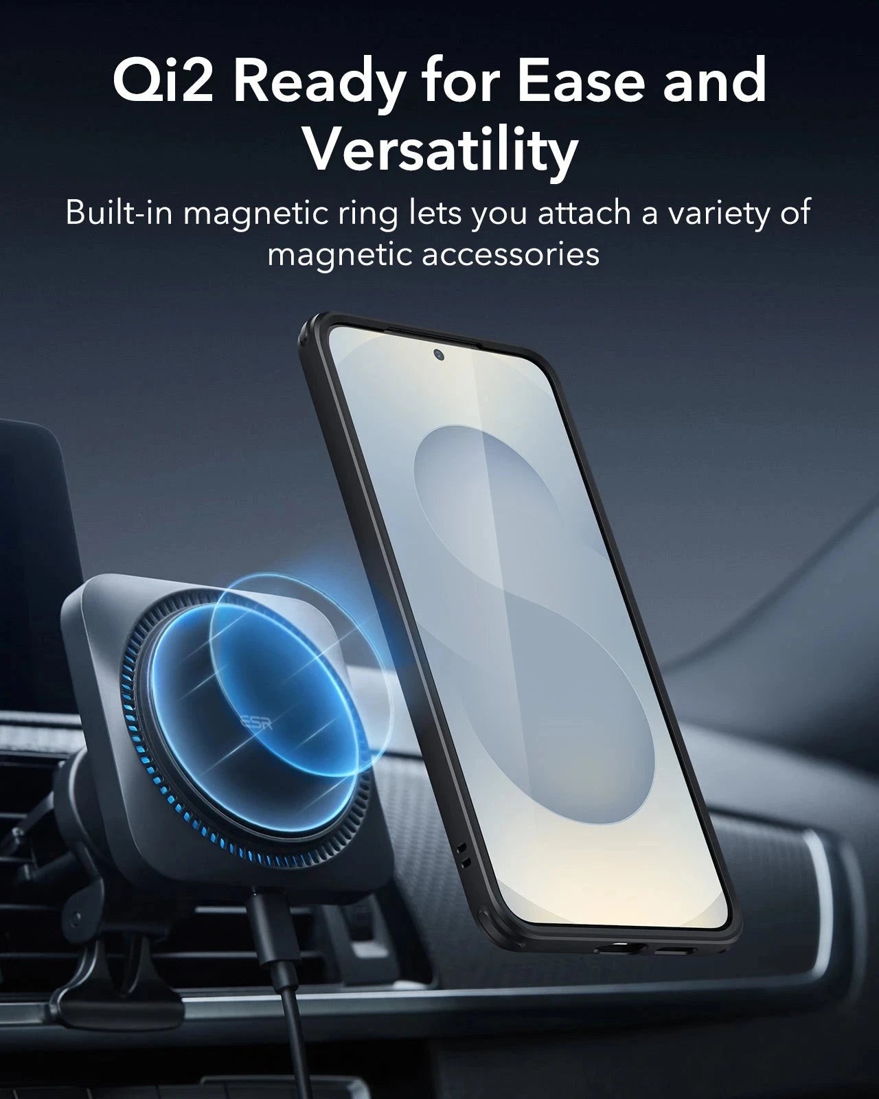 Galaxy S25+ HaloLock Classic Hybrid Case - Frosted Black