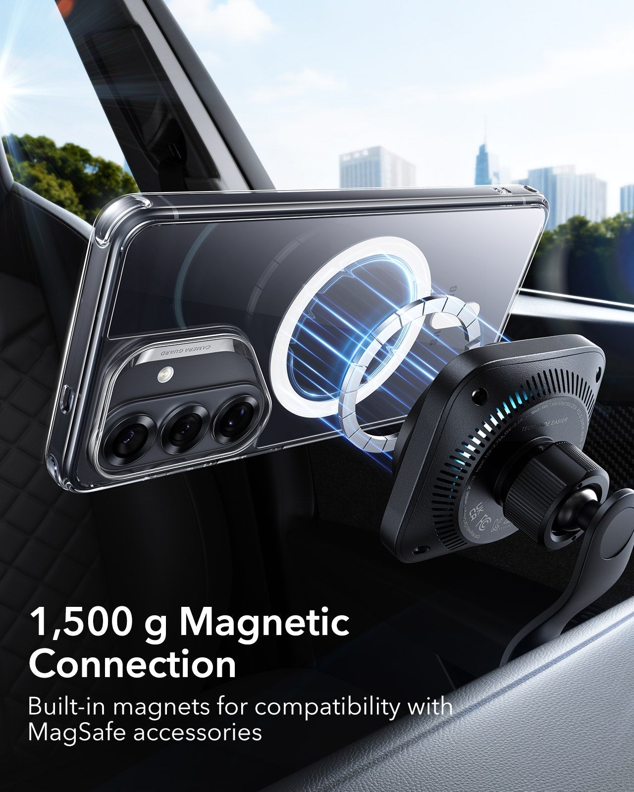 Samsung Galaxy S26 Classic Hybrid Magsafe Case Clear 1500g magnetic connection