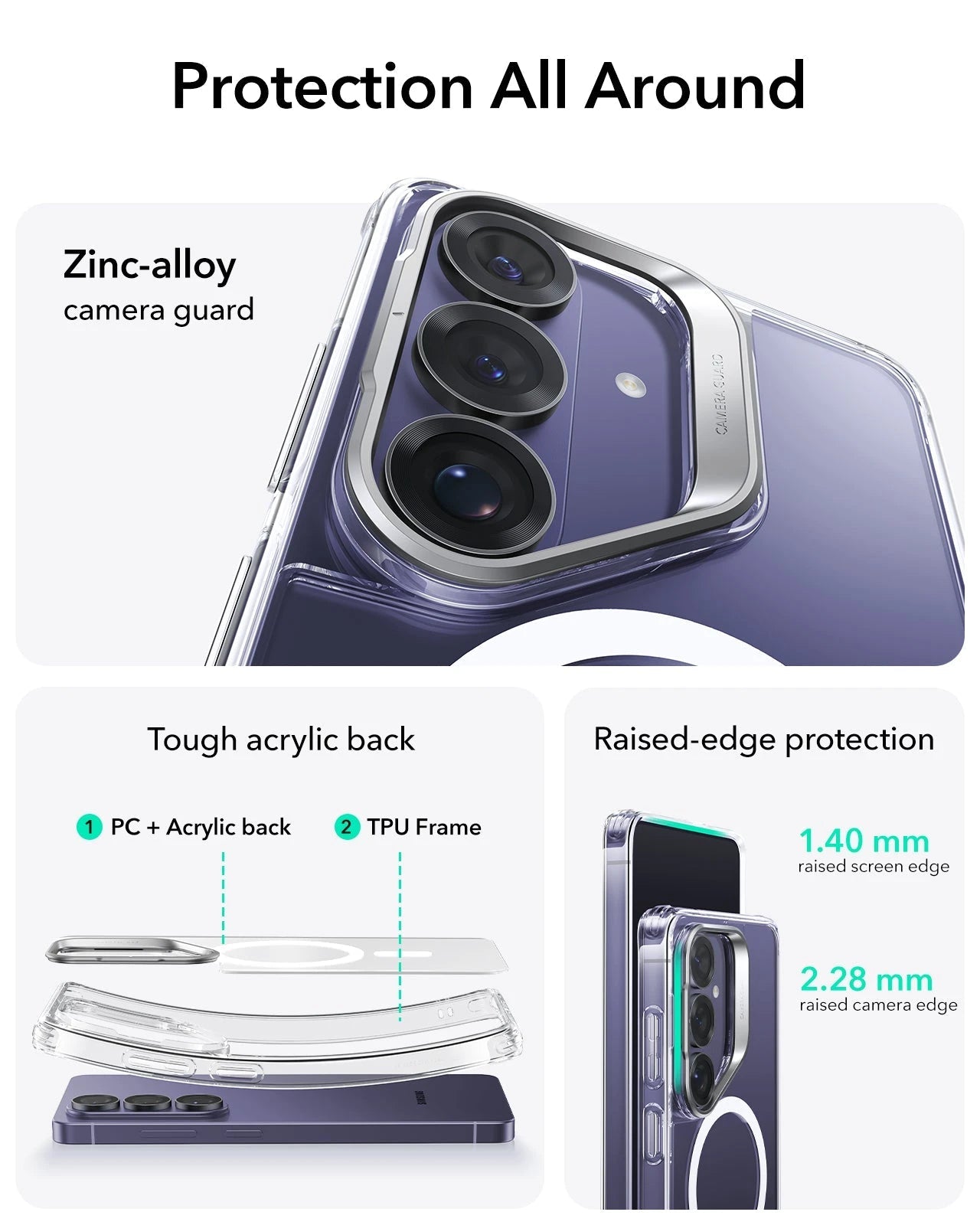 Samsung Galaxy S26 Ultra Classic Hybrid Magsafe Case with Stand Clear Protection All Around