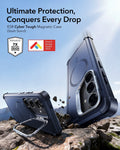 ESR Samsung Galaxy S26 Cyber Tough Magsafe Case with Stand Navy Blue Ultimate Protection Conquers Every Drop