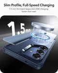 Samsung Galaxy S26 Plus Classic Hybrid Magsafe Case Frosted Blue Slim Profile Full Speed Charging