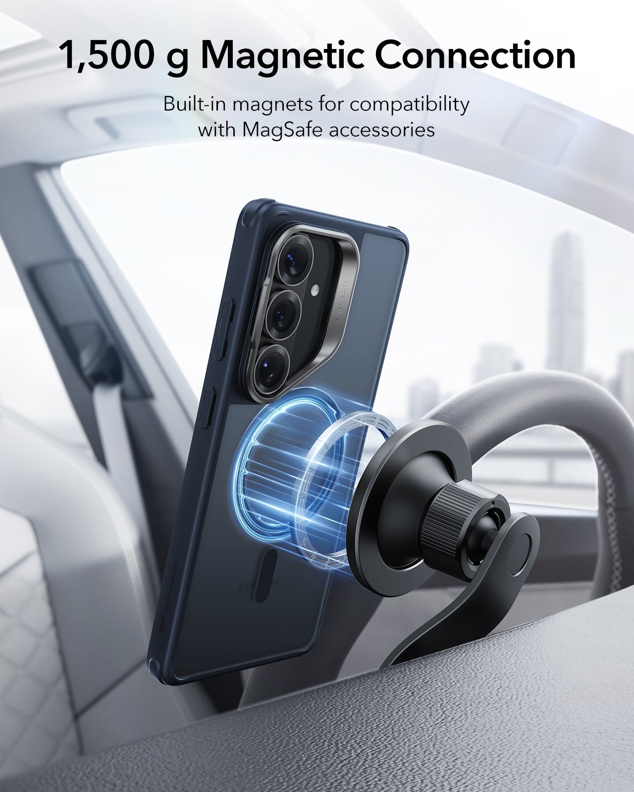 ESR Samsung Galaxy S26 Plus Classic Hybrid Magsafe Case with Stand Frosted Blue 1500g Magnetic Connection