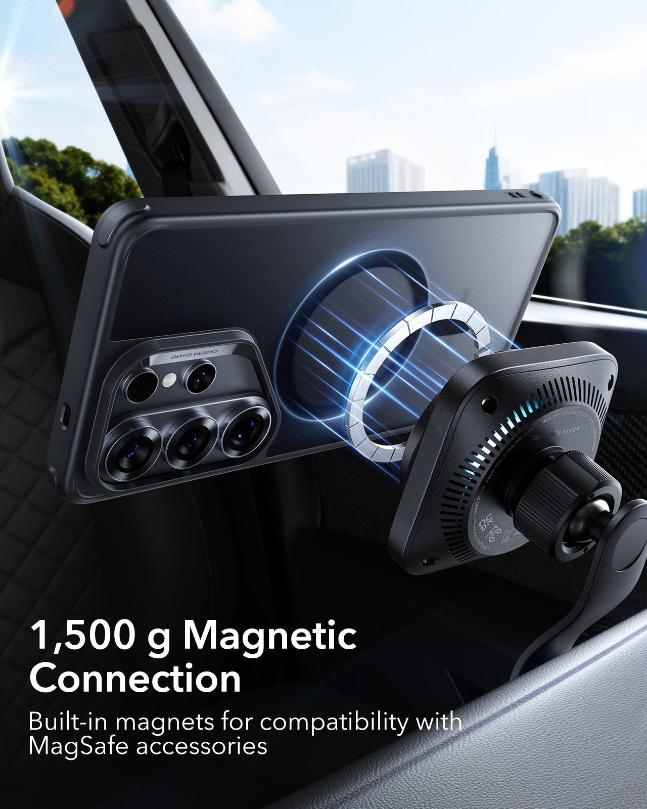 Samsung Galaxy S26 Ultra Classic Hybrid Magsafe Case Clear Frosted Black 1500g Magnetic Connection