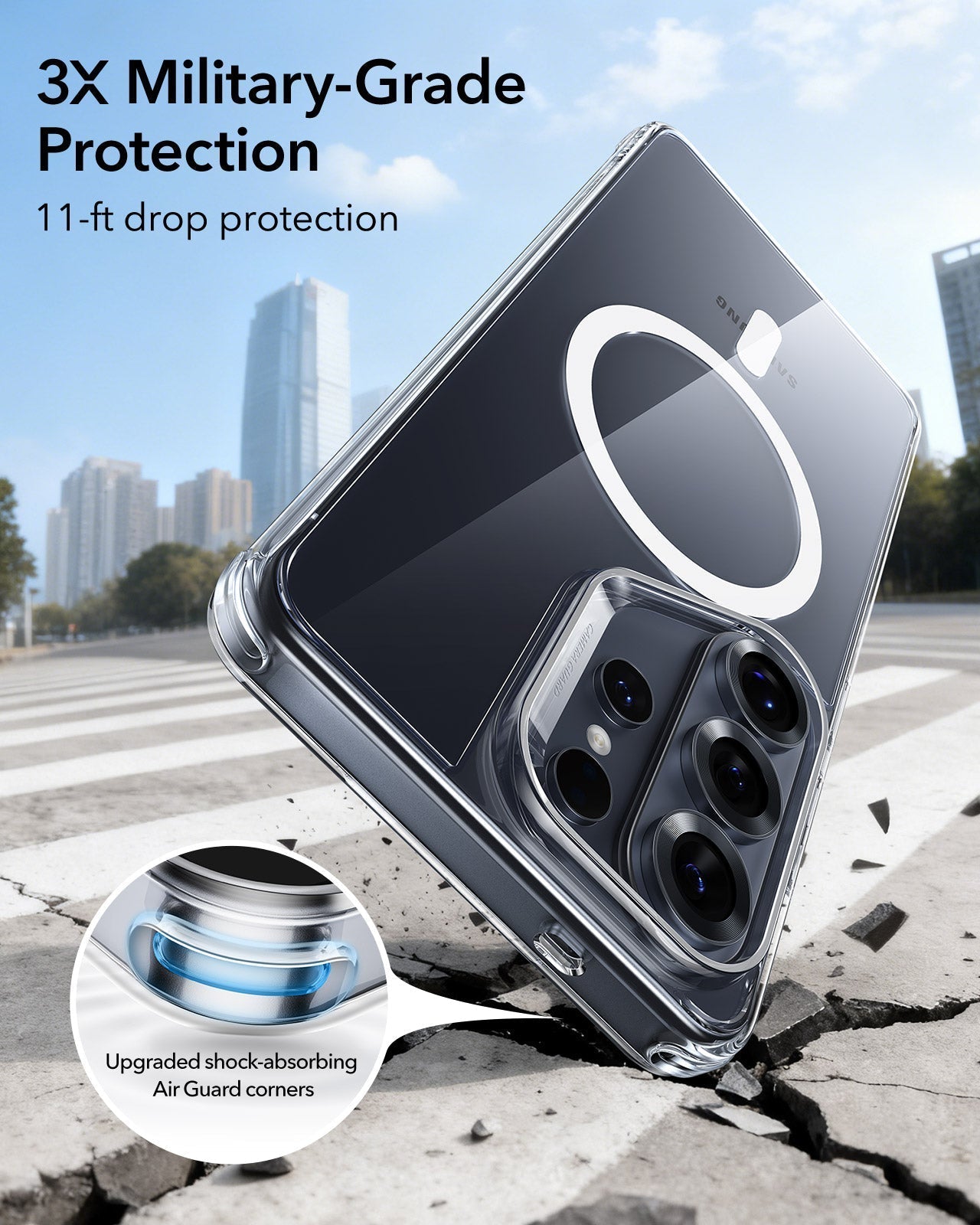 Samsung Galaxy S26 Ultra Classic Hybrid Magsafe Case Clear  3X Military Grade Protection