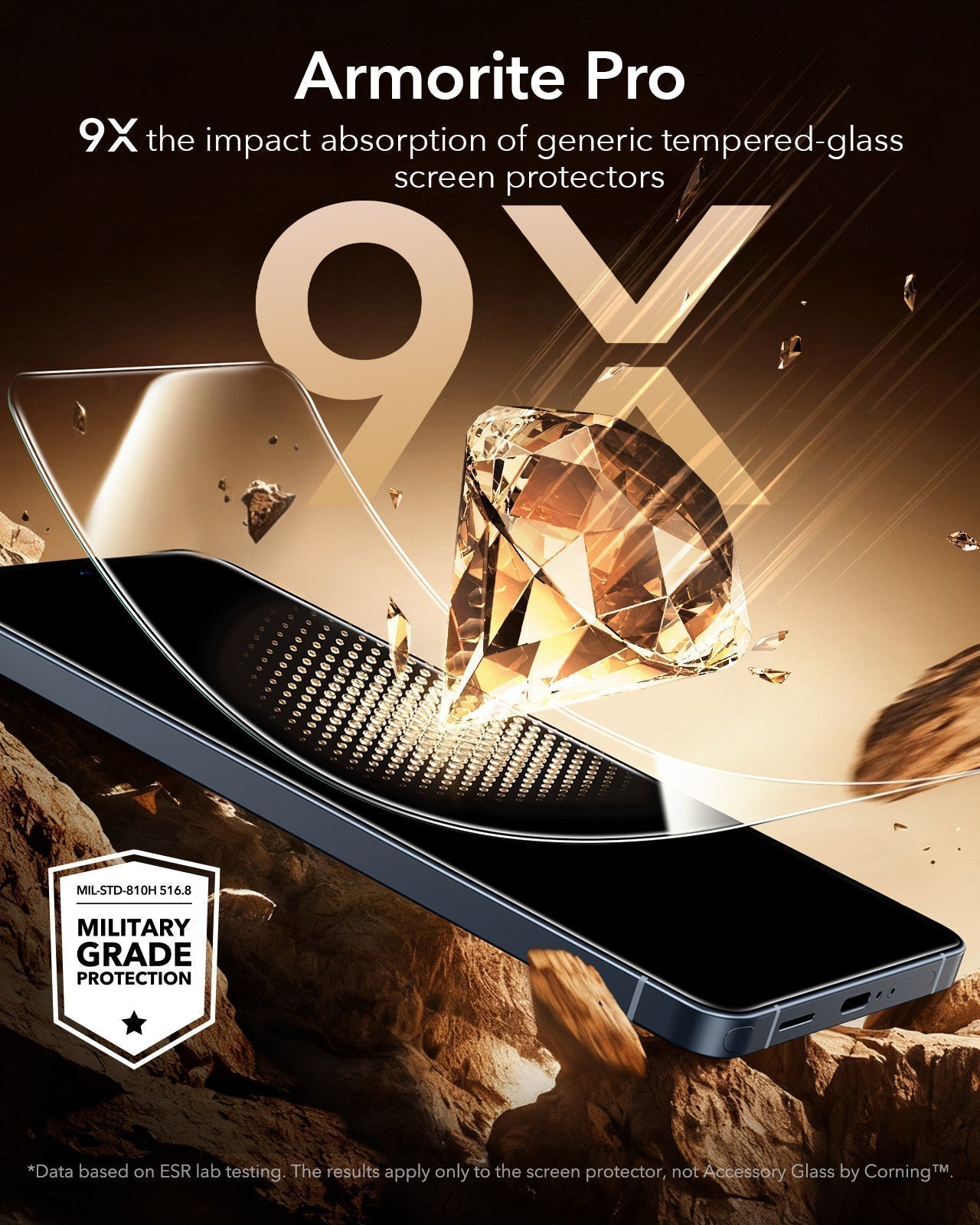ESR Samsung Galaxy S26 Ultra Corning Glass Screen Protector Armorite Pro