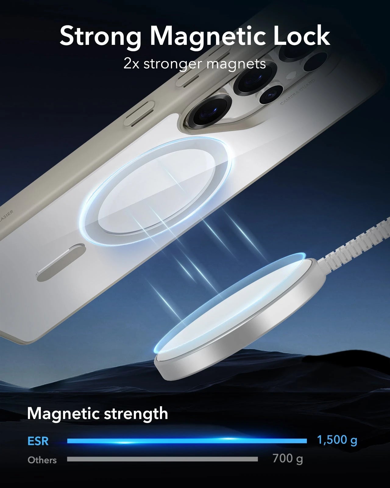 Galaxy S25 Ultra HaloLock Classic Hybrid Case - Clear Grey ESR ESR