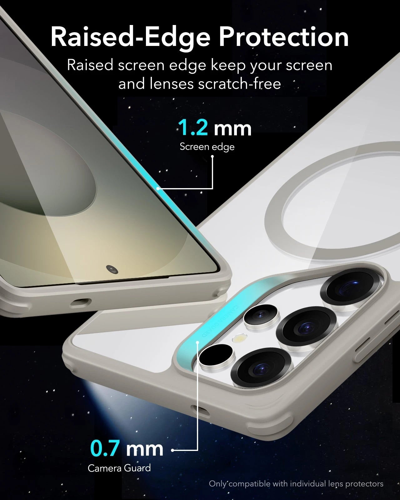 Galaxy S25 Ultra HaloLock Classic Hybrid Case - Clear Grey ESR ESR