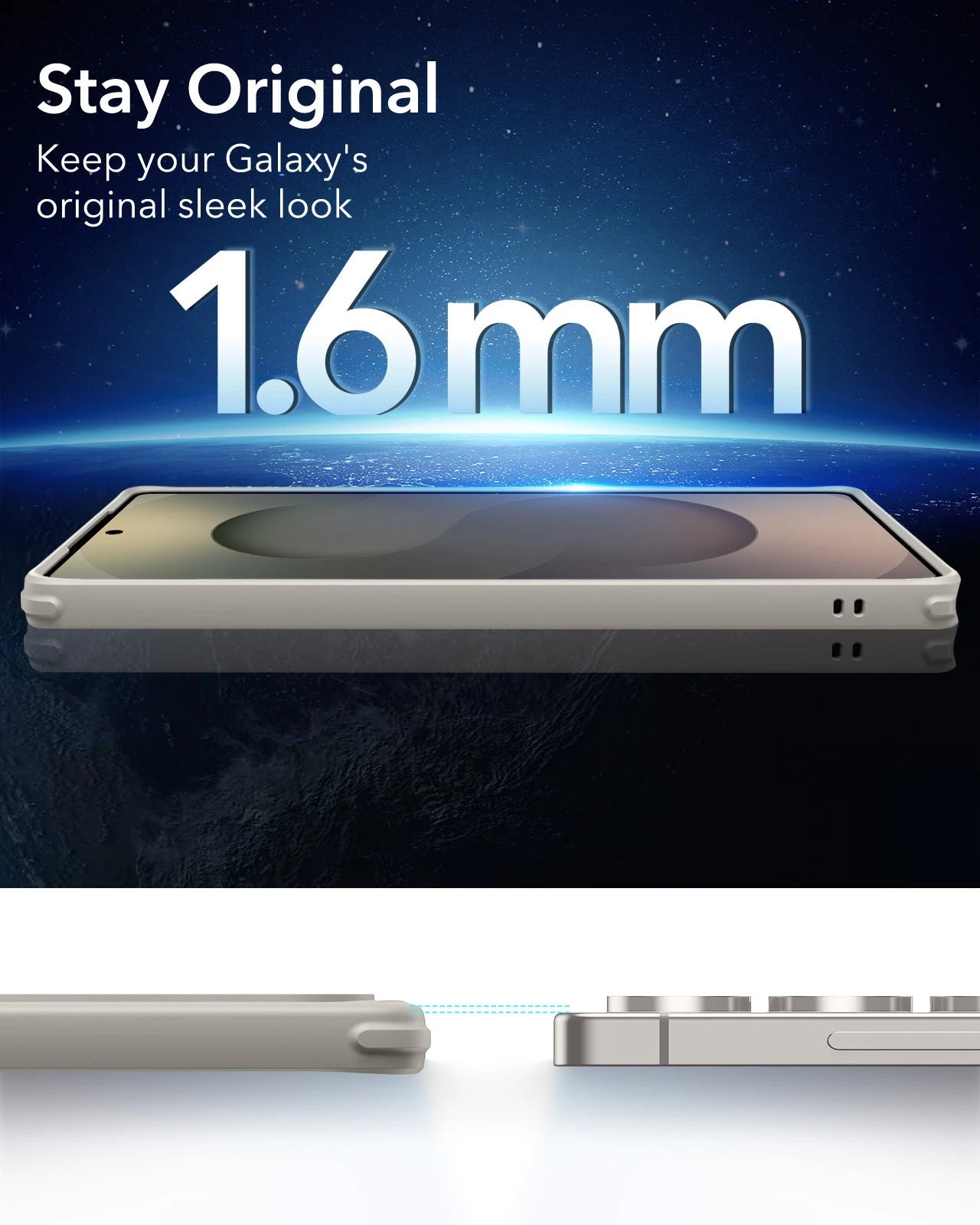 Galaxy S25 Ultra HaloLock Classic Hybrid Case - Clear Grey ESR ESR