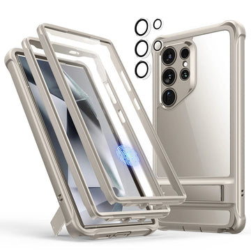 Galaxy S24 Ultra Armor Kickstand Case - Clear Grey - ESR 