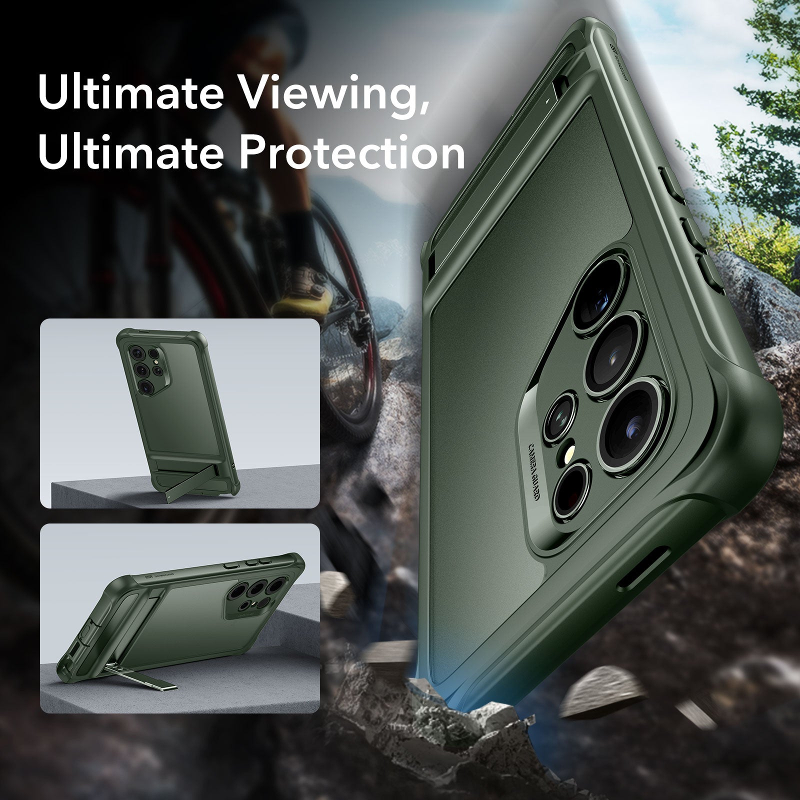 Galaxy S24 Ultra Armor Kickstand Case - Frosted Green - ESR 