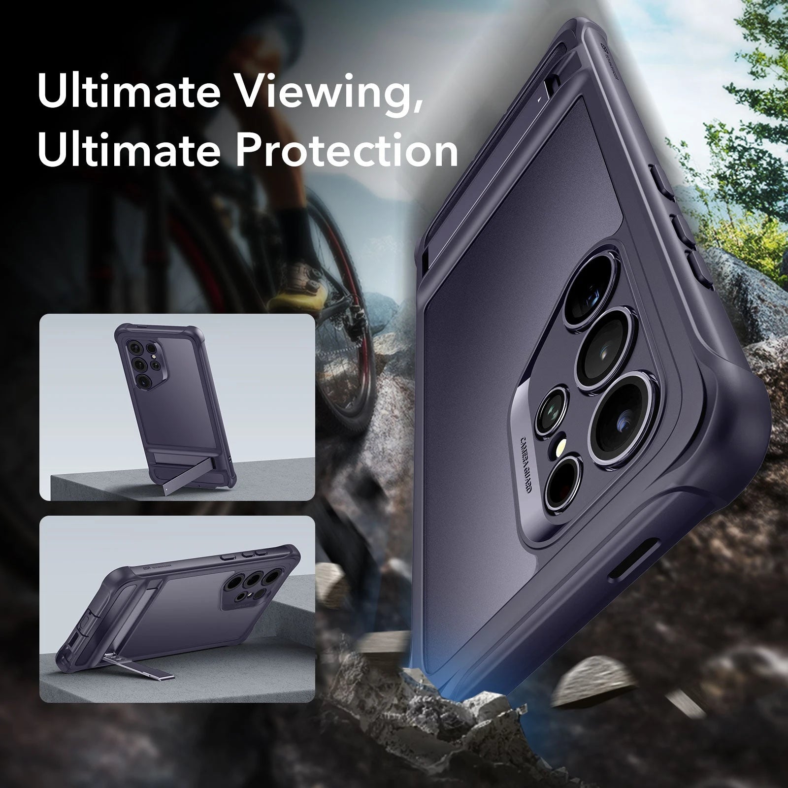 Galaxy S24 Ultra Armor Kickstand Case - Frosted Purple - ESR 