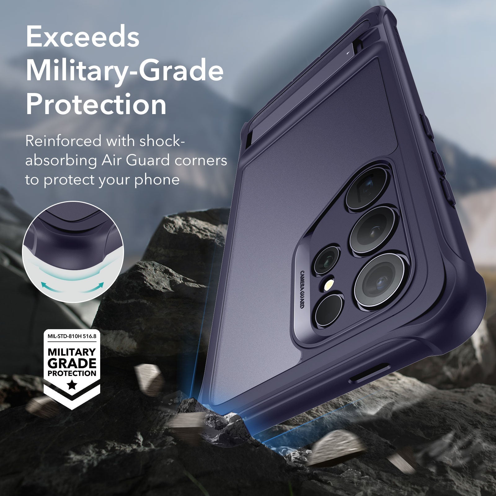 Galaxy S24 Ultra Armor Kickstand Case - Frosted Purple - ESR 