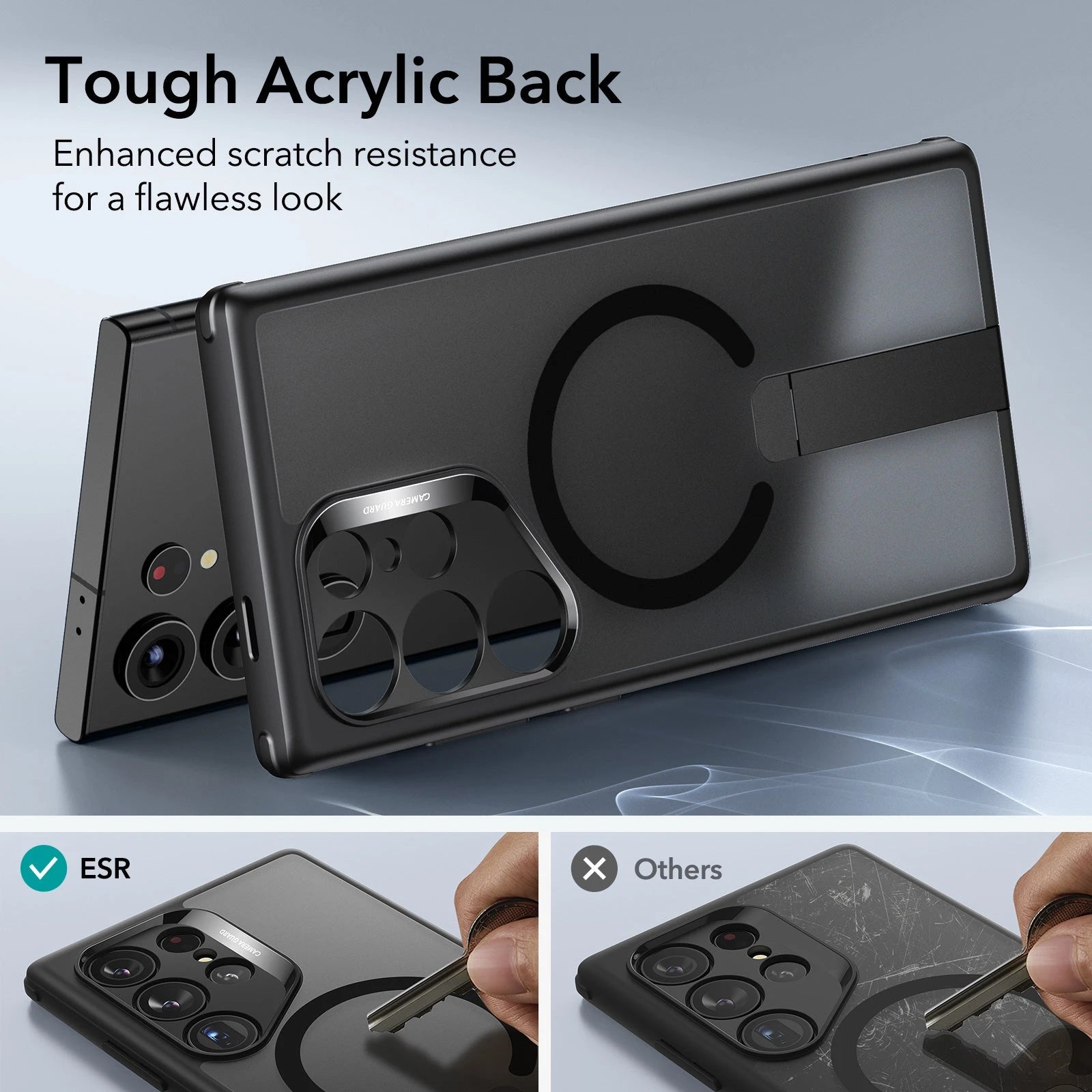 Galaxy S24 Ultra Boost Flickstand Case (HaloLock) - Frosted Black ESR ESR