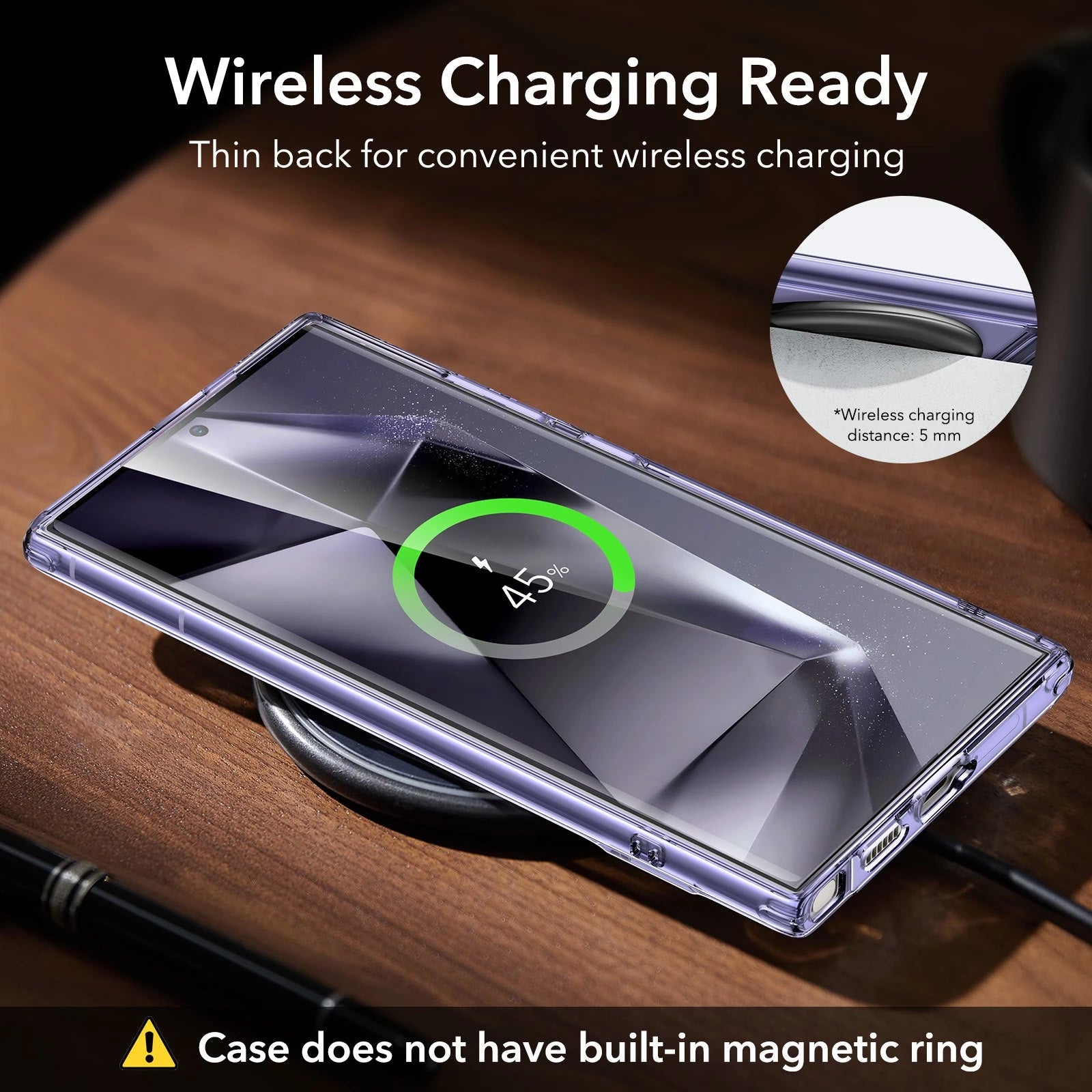 Galaxy S24 Ultra Boost Kickstand Case - Clear Purple - ESR 