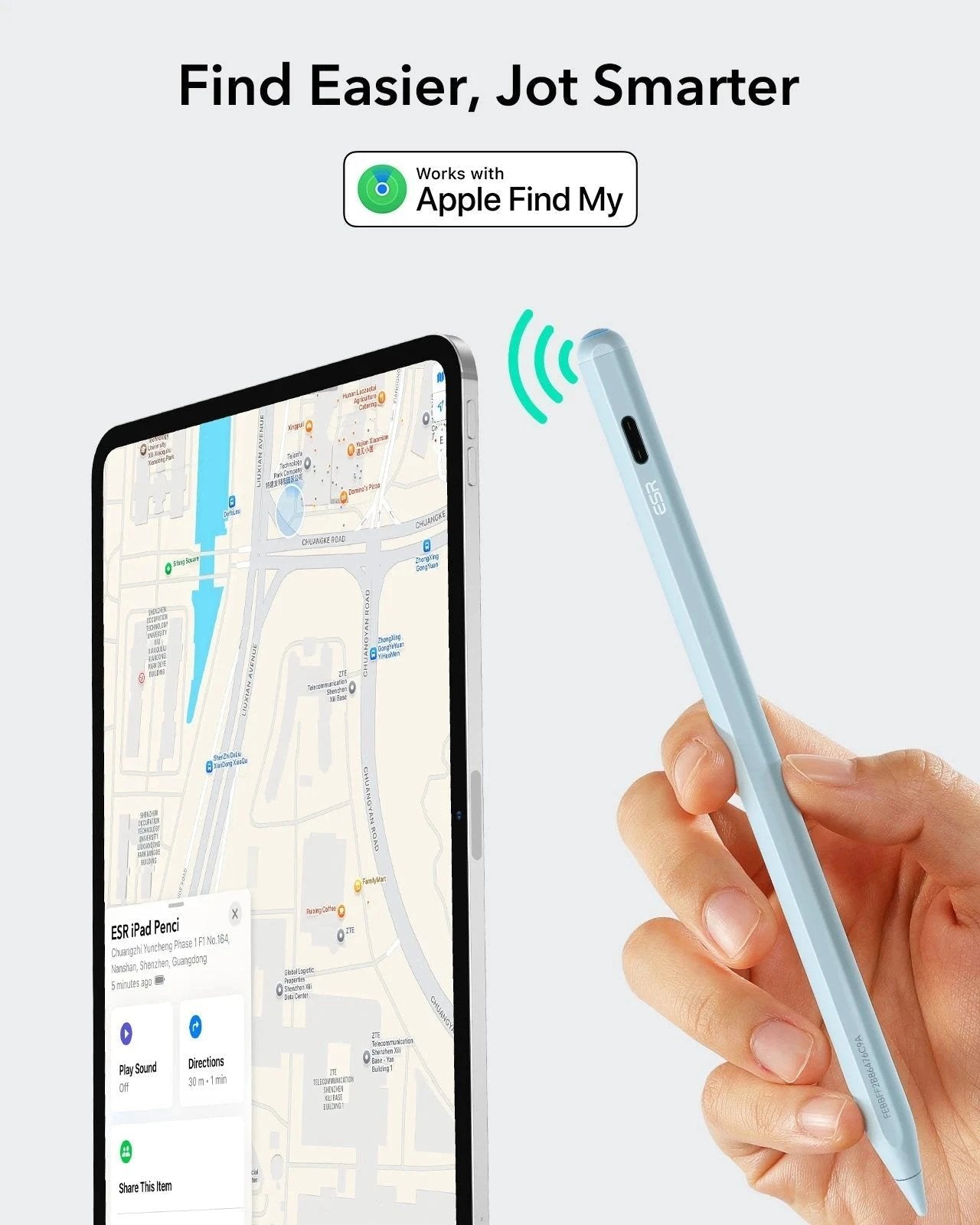 Geo Digital Pencil with Built-in Find My - Blue ESR ESR