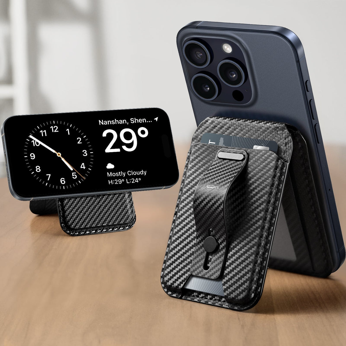 Grip Wallet Stand Carbon Fiber