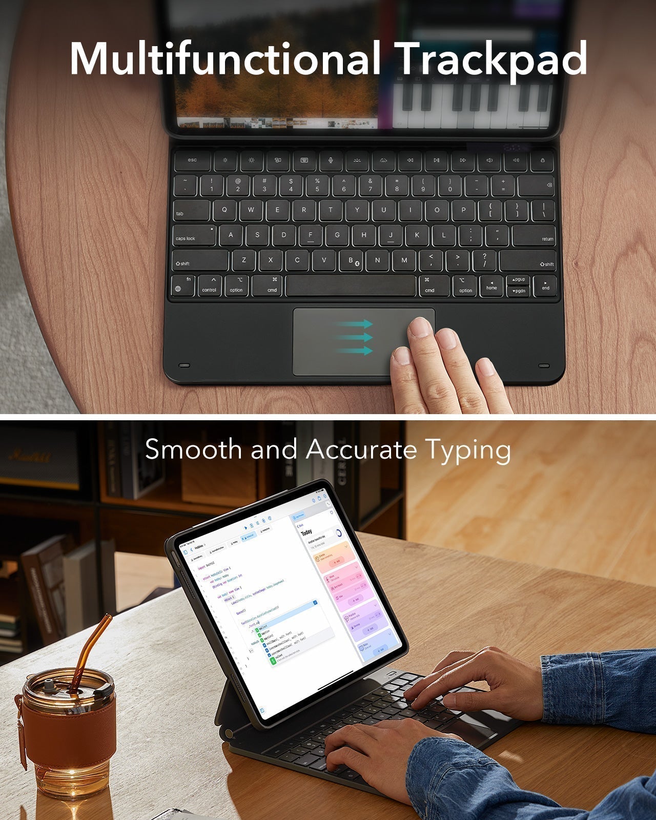 iPad Air 13" (M4) 2026 Bundle Rebound Magnetic Keyboard Case 360 & Digital Pencil-multifunctional trackpad