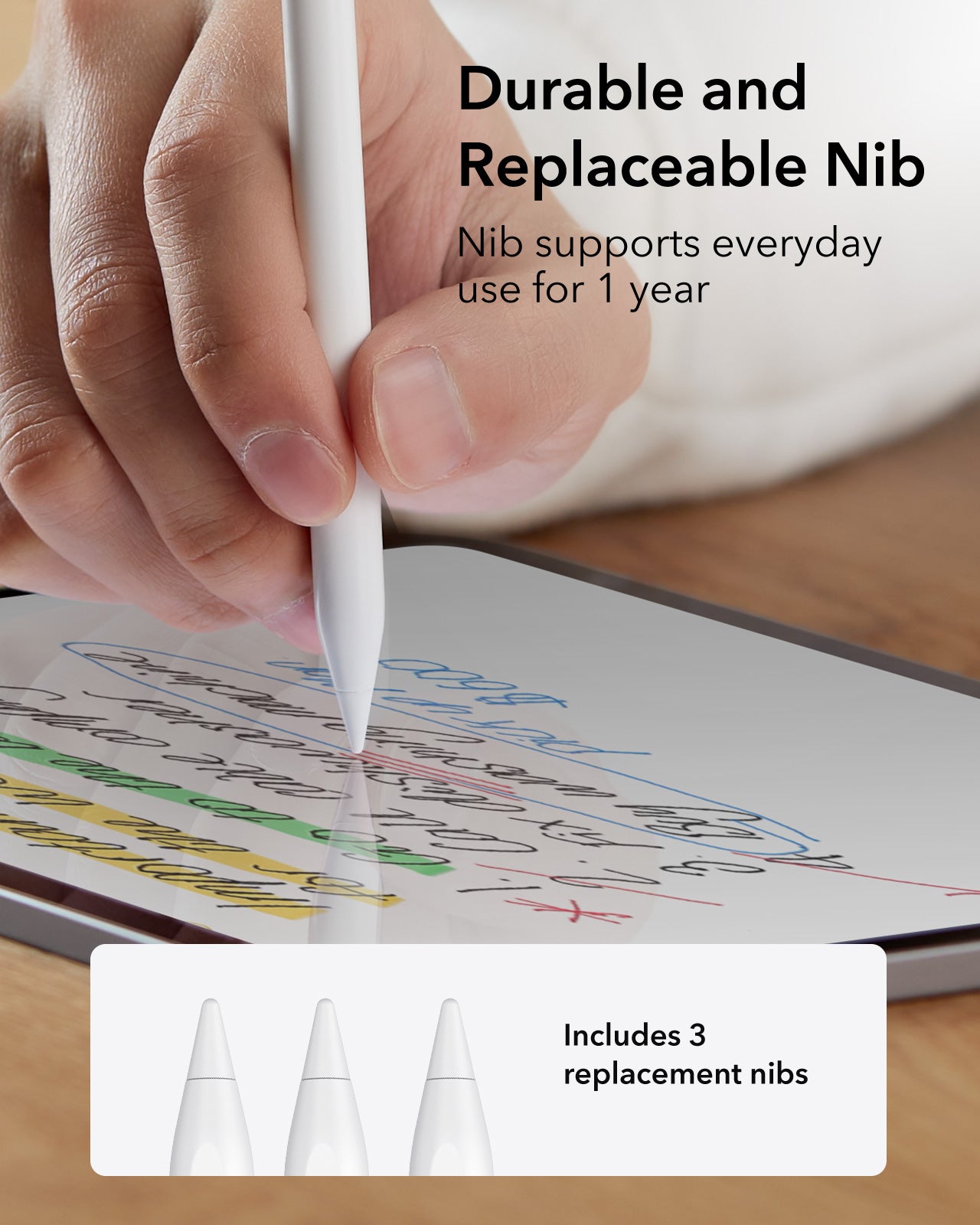 Durable and replaceable nib