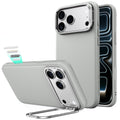 ESR Light Gray Leather iPhone 18 Pro Max Magsafe Case with Stand