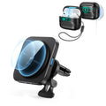 Magnetic Wireless Car Charger and AirPods Pro 3 Pulse FlickLock Case Bundle-Black