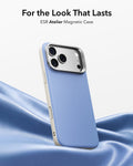 ESR Misty Blue Leather iPhone 18 Pro Magsafe Case with Stand For the Look That Lasts