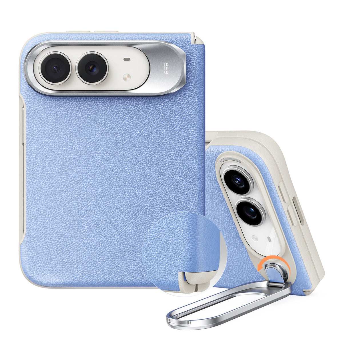 Misty Vegan Leather iPhone Duo Magsafe Case with Stand