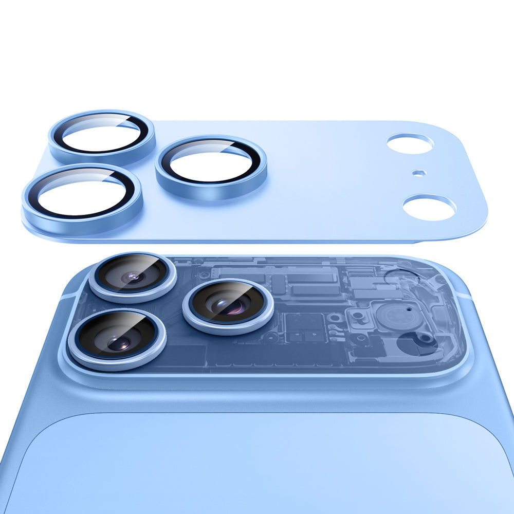 Misty Blue iPhone 18 Pro Corning Glass Camera Lens Protector