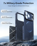 ESR Navy Blue iPhone 18 Pro Tough Phone Case Magsafe with Stand 7X Military-Grade Protection