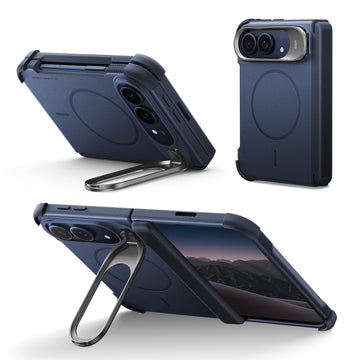 Navy Blue iPhone Duo Tough Phone Case Magsafe with Stand