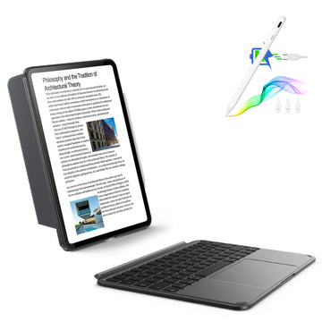 iPad Air 13” (M4) 2026 Shift Keyboard Case (Detachable) With Digital Pencil Bundle -UK Layout-Dark Gray