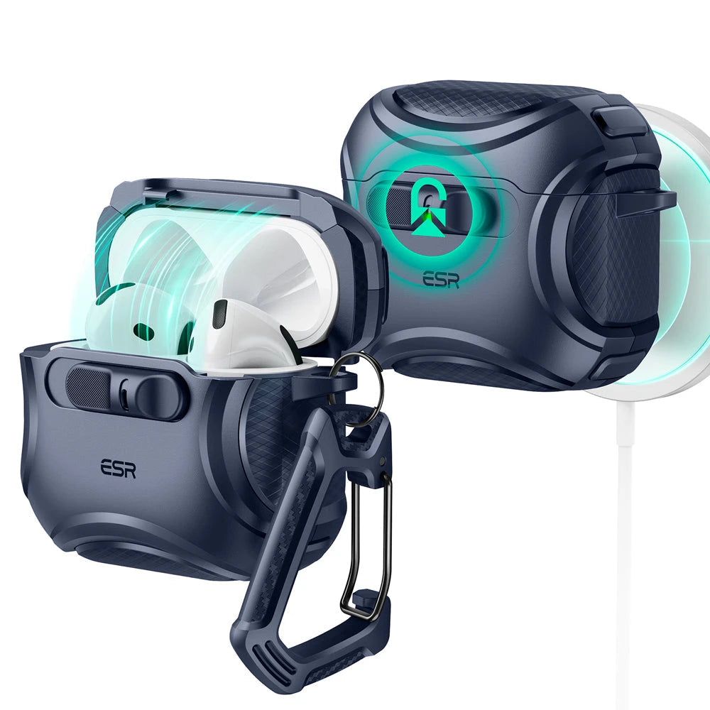 AirPods 4 Cyber FlickLock Case Dark Blue