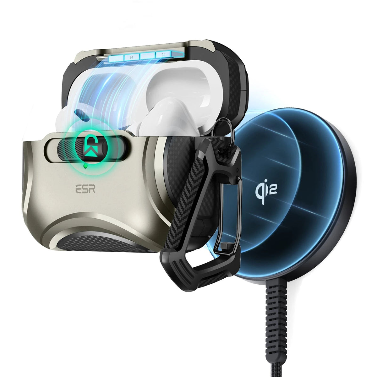 Cyber FlickLock Snap Charge Bundle AirPods Pro Titanium