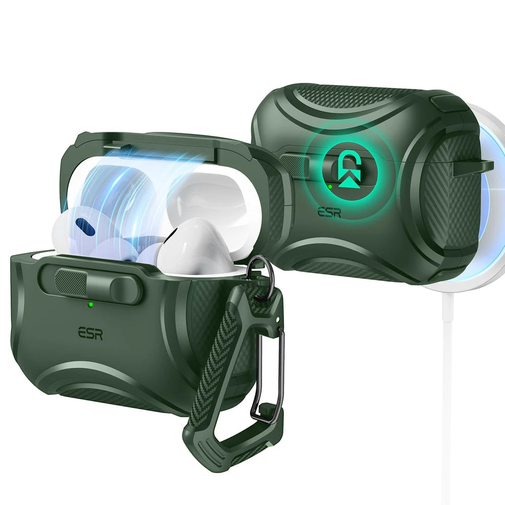 AirPods Pro Cyber FlickLock Case Forest Green