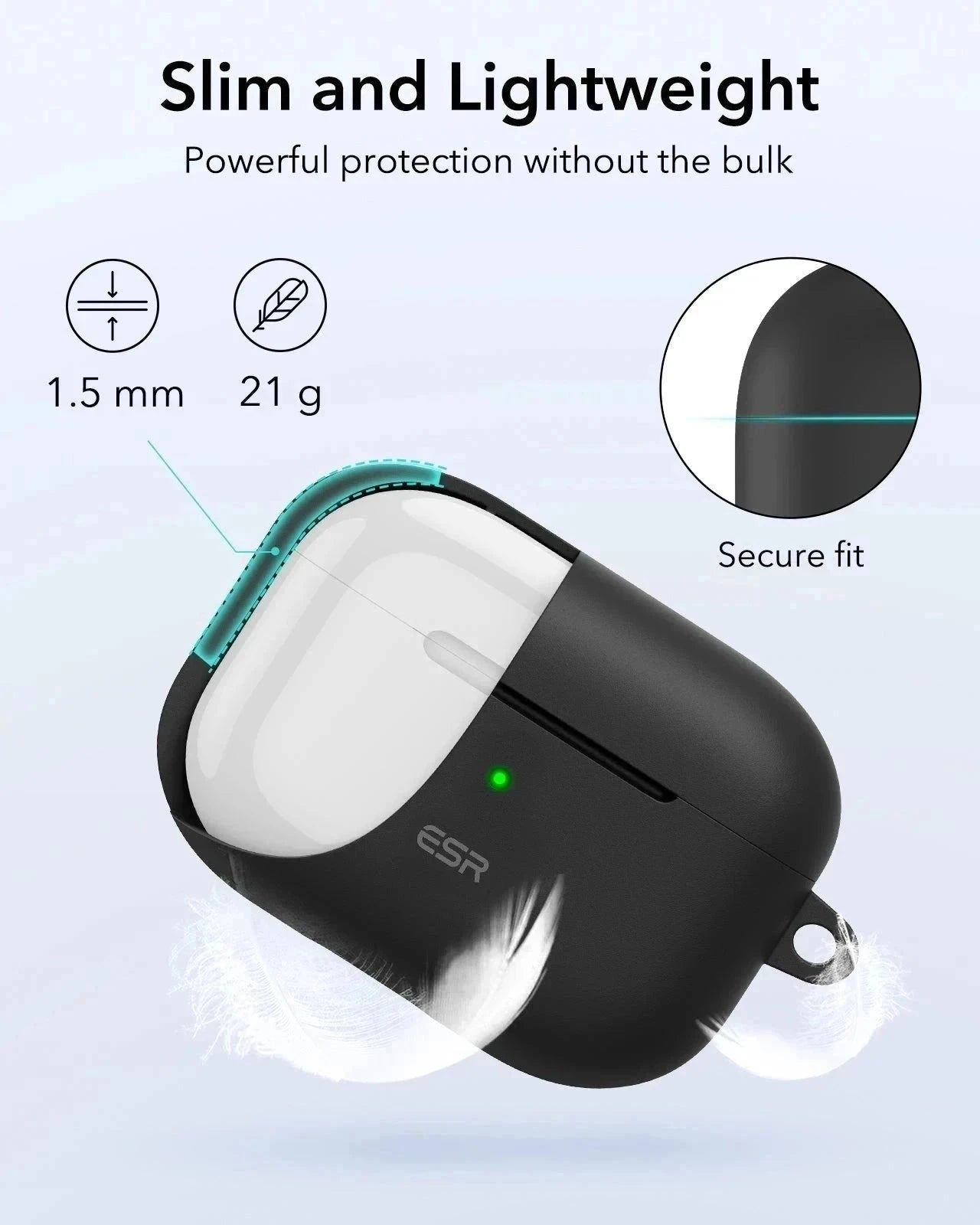 AirPods Pro (2023/2022/2019) Cloud Soft Case (HaloLock) - Black ESR ESR