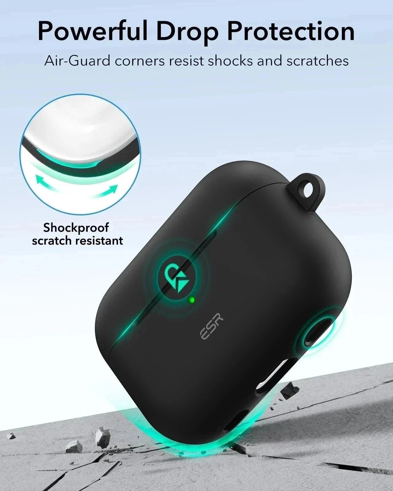 AirPods Pro (2023/2022/2019) Cloud Soft Case (HaloLock) - Black ESR ESR