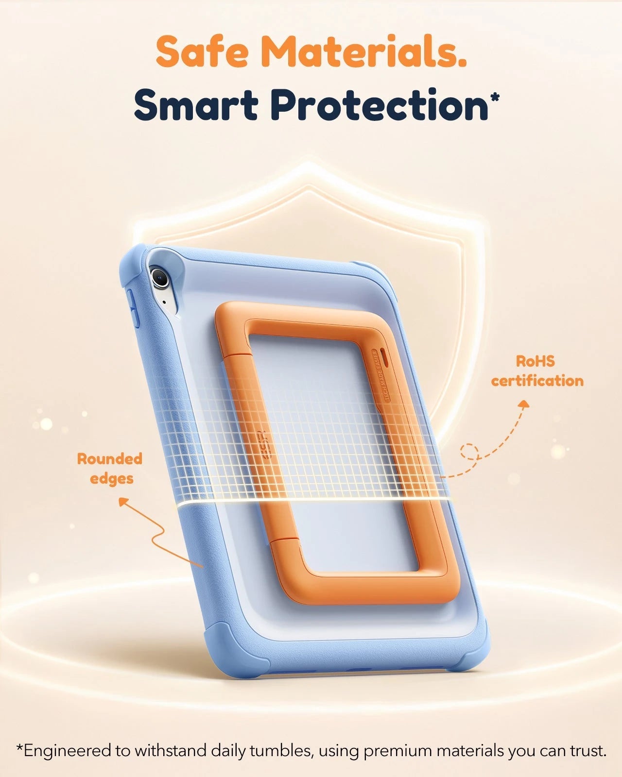 iPad 11" (A16) 2025 Bounce Case for Kids - Sky Blue ESR ESR