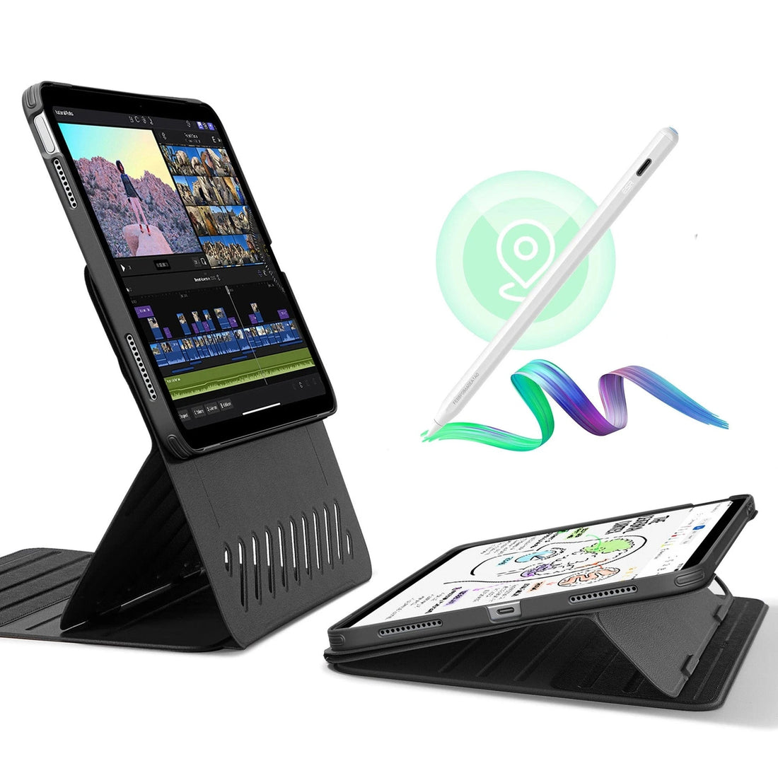 iPad 10th Gen Bundle Shift Magnetic Case with Geo Digital Pencil - Black ESR ESR