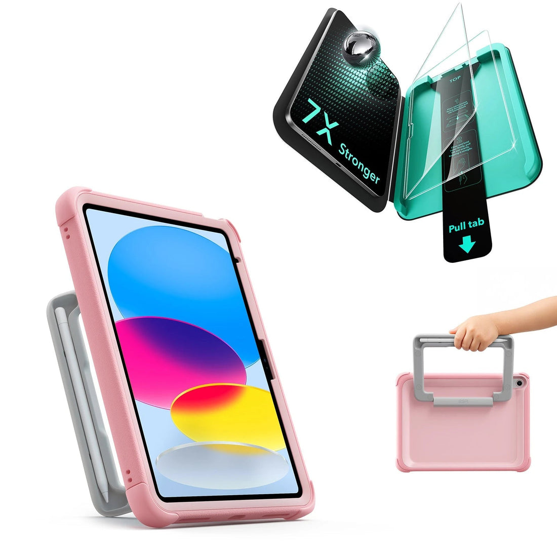 iPad 11" (A16) 2025 Kids Protection Bundle - Pink ESR ESR
